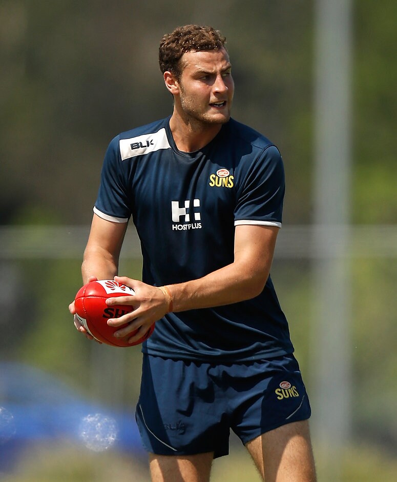 AFL 2016 Training - Gold Coast Suns 051216 GOLD COAST, AUSTRALIA - DECEMBER 5: Jarrod Witts of the Suns in action during the Gold Coast Suns training session at Metricon Stadium on the Gold Coast, Australia on December 5, 2016. (Photo by Michael Willson/AFL Media)